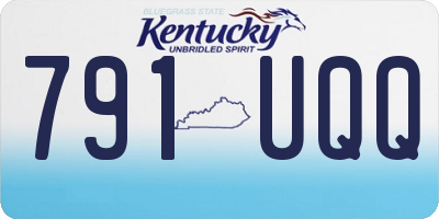 KY license plate 791UQQ
