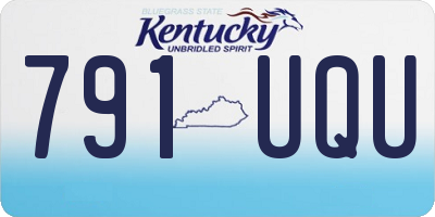 KY license plate 791UQU
