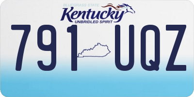 KY license plate 791UQZ