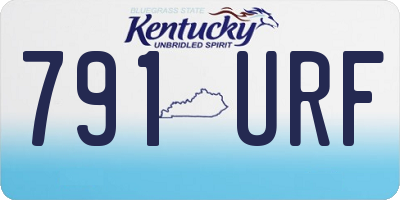 KY license plate 791URF