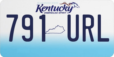 KY license plate 791URL
