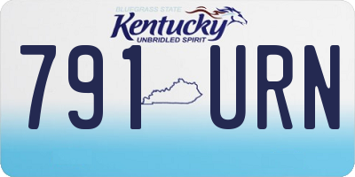 KY license plate 791URN