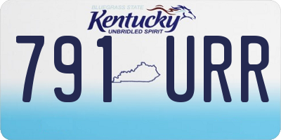 KY license plate 791URR