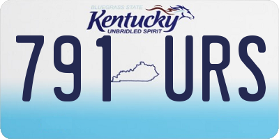 KY license plate 791URS