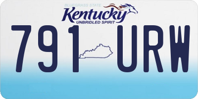 KY license plate 791URW