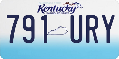 KY license plate 791URY