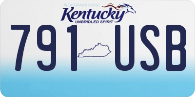 KY license plate 791USB