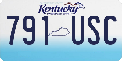 KY license plate 791USC