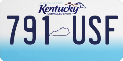 KY license plate 791USF