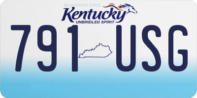 KY license plate 791USG