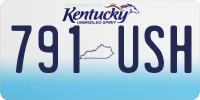 KY license plate 791USH
