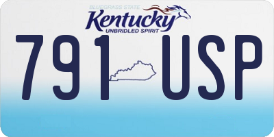 KY license plate 791USP