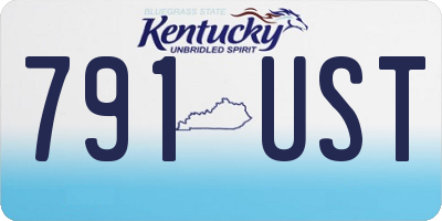 KY license plate 791UST