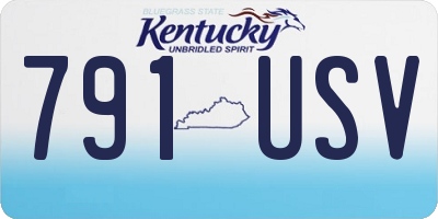 KY license plate 791USV