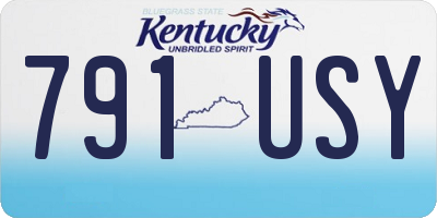 KY license plate 791USY
