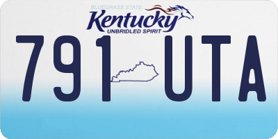 KY license plate 791UTA