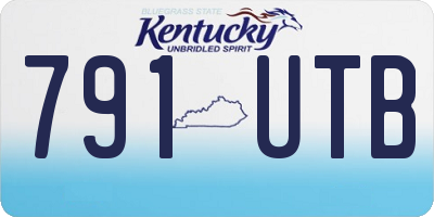 KY license plate 791UTB