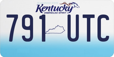 KY license plate 791UTC