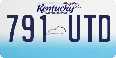 KY license plate 791UTD