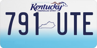 KY license plate 791UTE