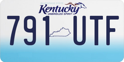 KY license plate 791UTF