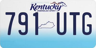 KY license plate 791UTG
