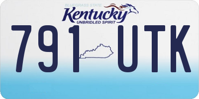 KY license plate 791UTK