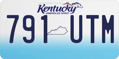 KY license plate 791UTM