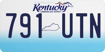 KY license plate 791UTN