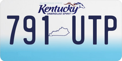 KY license plate 791UTP