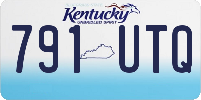 KY license plate 791UTQ