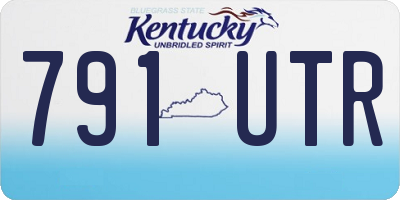 KY license plate 791UTR