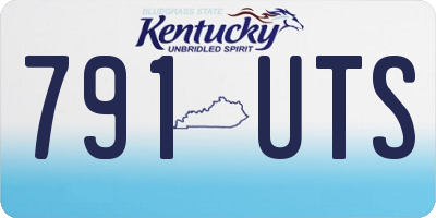 KY license plate 791UTS