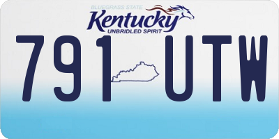 KY license plate 791UTW