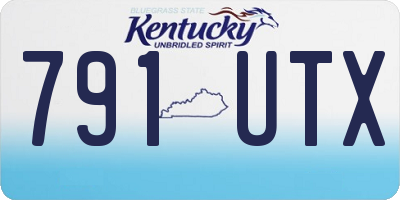 KY license plate 791UTX