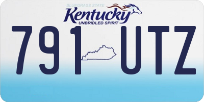 KY license plate 791UTZ