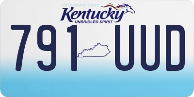 KY license plate 791UUD