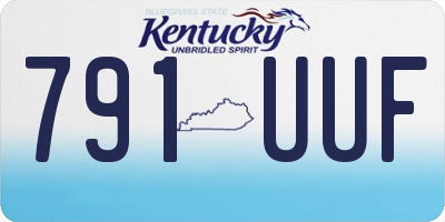 KY license plate 791UUF