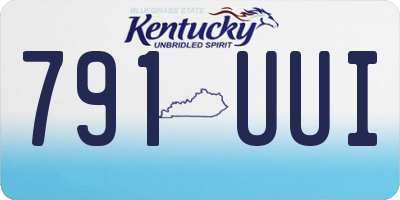 KY license plate 791UUI