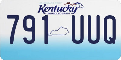 KY license plate 791UUQ