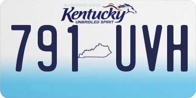 KY license plate 791UVH