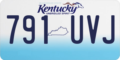 KY license plate 791UVJ