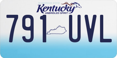 KY license plate 791UVL