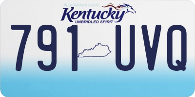 KY license plate 791UVQ