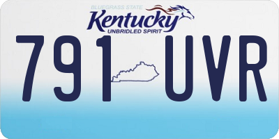KY license plate 791UVR