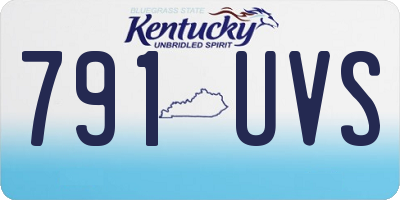 KY license plate 791UVS