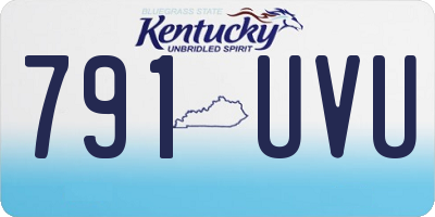 KY license plate 791UVU