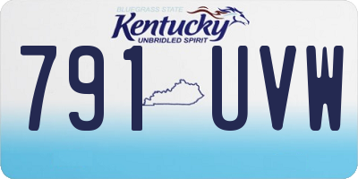 KY license plate 791UVW