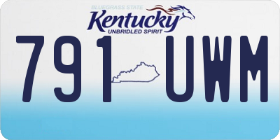 KY license plate 791UWM