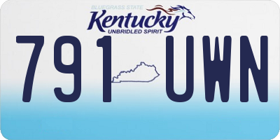 KY license plate 791UWN